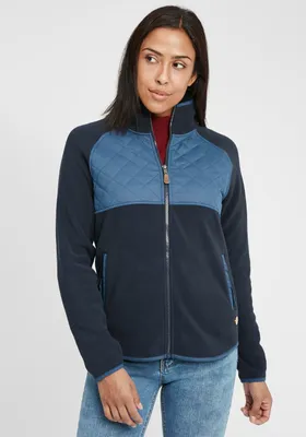 Produktbild von OXMO OXMalin Damen Fleecejacke Sweatjacke Jacke mit Stehkragen