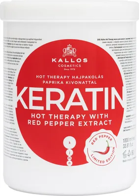 Produktbild von Kallos Cosmetics Keratin Hot Therapy mit rotem Pfefferextrakt