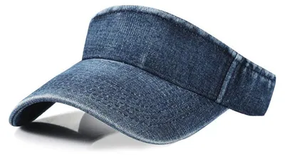 Immagine prodotto di Visiera da cappello Damen, in denim, con protezione solare, blu scuro, traspirante, regolabile