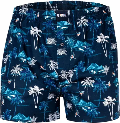 Image de Boxer court pour homme Happy Shorts - Style américain, coton, imprimé Island M