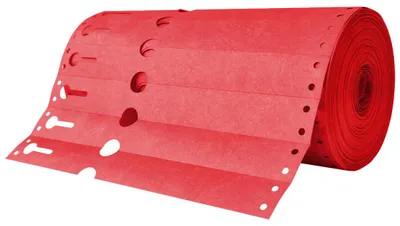 Produktbild von CombiCraft Rolle Tyvek Schlaufenetiketten Rot 220x25mm - 1000 Etiketten pro Rolle