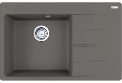Imagen del producto de Fregadero empotrable Franke Maris, modelo CNG 611-78 A, de fragranito en color gris piedra. Incluye mando de giro de acero inoxidable, apto para encimeras a partir de 50 cm. Número de artículo: 114.0627.675. Incluye 5 años de garantía