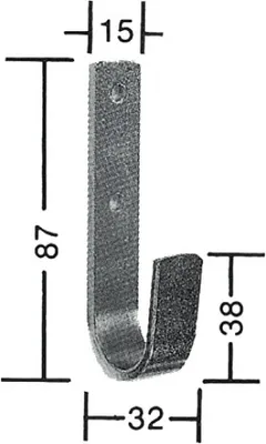 Produktbild von Universalhaken Typ 10 verzinkt 87 x 32 x 38 mm