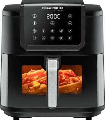 Obrázok produktu pre Rommelsbacher FRH 1700, Teplovzdušná fritéza, 8 L, 1 kg, 60 °C, 200 °C, 60 min