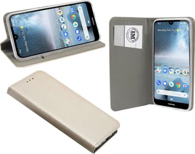 Immagine prodotto di cofi1453® Custodia a libro "Smart" compatibile con NOKIA 4.2 cover per telefono cellulare custodia protettiva con funzione di supporto, slot per schede oro
