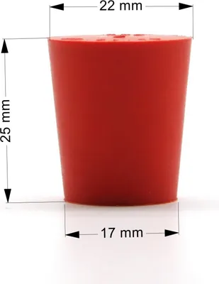Produktbild von Gummistopfen Rot 22/17mm