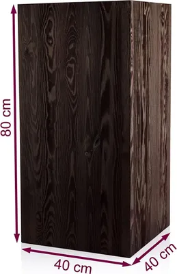 Produktbild von Holzsäule 80x40x40 cm, Blumensäule, Dekosäule, Bodenwindlicht-Ständer, Baumstamm Deko, Holzblock-Optik Säule, Stabil & Langlebig, Natürliche Holzoptik