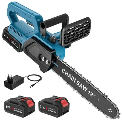 Produktbild von Elektrische Kettensäge, bürstenloser Motor, 30 cm Schnittlänge, 2 Batterien