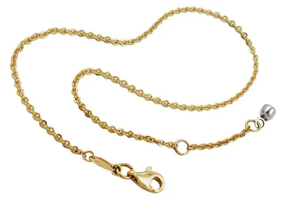 Fußkette-Anker-mit-Endkugel-9Kt-GOLD-25cm