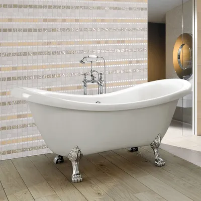Produktbild von HOME DELUXE - freistehende Badewanne FAMA Weiß Wanne Design Badewanne mit Füßen