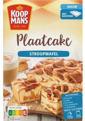 Obrázek produktu pro Koopmans Plaatcake Stroopwafel 450g – holandská směs na stroopwafel dort