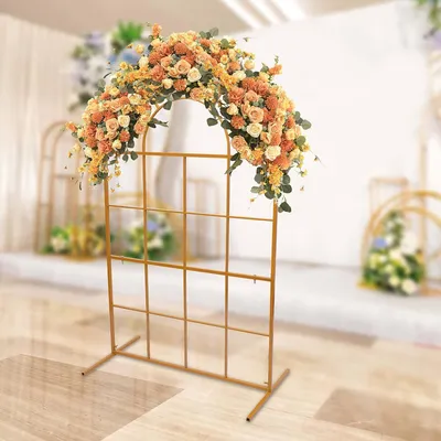 Produktbild von 1.2 * 2M Goldene Metall-hochzeitsbögen Einfach Montieren Und Demontieren für Zeremonie