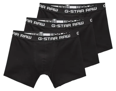 Produktbild von G-STAR RAW Herren Classic Trunks 3-Pack, Schwarz (Black/Black/Black D03359-2058-