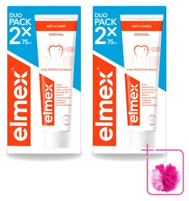 Imagen del producto de 2 tubos de pasta dental Elmex anti-cáries con aminofluoruro - 75 ml - Paquete económico - 2 unidades