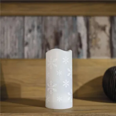 LED Dekorativer Projektor – Flocken, 3x AAA, Innen, Kaltweiß