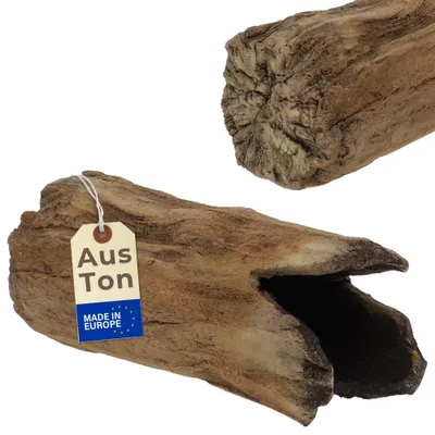 Produktbild von Aquarium Deko Höhle Baumstamm Einseitig Geschlossen Terrarium Deko fürs Aquarium Krebs Versteck für Fische Welshöhle Ton Versteckrohr Reptilien Höhle Garnelen Laichhöhle