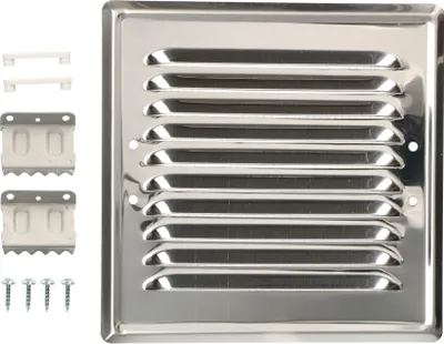 Immagine prodotto di KOTARBAU® Griglia di ventilazione 165x165 mm in metallo con zanzariera in acciaio inox