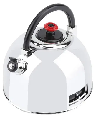 Küchentimer aus Edelstahl, 60 Min., mechanisch, laut