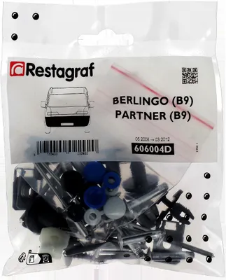 Produktbild von RESTAGRAF 606004D Halteclipsatz Karosserie Vorne Kompatibel mit CITROËN BERLINGO