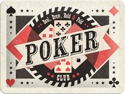 Produktbild von Nostalgic-Art - Blechschild 15x20 cm - Open Bar Poker Club
