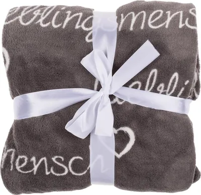 Produktbild von Graue Kuscheldecke, Lieblingsmensch