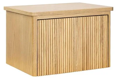 Immagine prodotto di Mobile lavabo sospeso MINEA L.40 x H.26,6 x P.30 cm effetto rovere scanalato