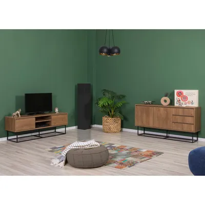 Immagine prodotto di Skye Decor, Laxus Takım 2, Set di mobili per soggiorno, noce, 100% PANNELLI DI PARTICELLE RIVESTITI IN MELAMMINA, 90 x 39 x 40 cm