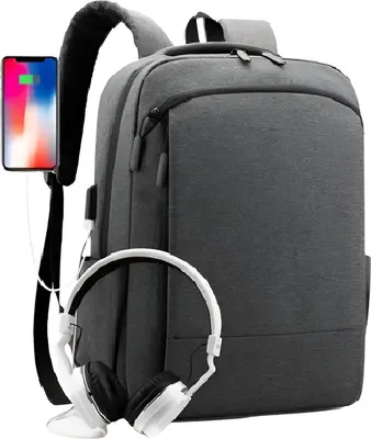 Productafbeelding van CarryQuest® - Laptoprugzak, nylon, 36-55 liter, geschikt voor 15,6" laptops, grijs