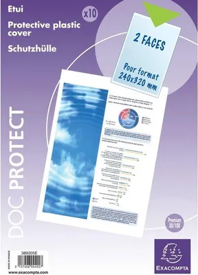 Produktbild von Famanu Dokumentenhüllen 10er Set - Transparent PVC, 24 x 32 cm