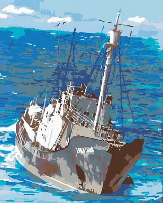 Produktbild von Diamondi - Diamond painting - FISCHERBOOT AM MEER, 40X50 cm, ohne Keilrahmen
