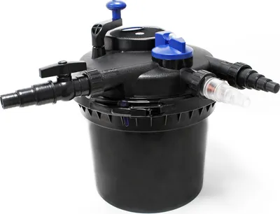 Immagine prodotto di SunSun CPF-5000 Filtro a pressione per laghetti 8000 l/h / 11 W UVC, unità di filtraggio a pressione per laghetti fino a 8000 litri, chiarificatore per laghetti, sistema di filtraggio