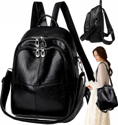 Produktbild von Damen-Rucksack - Känguru - Stilvoller Begleiter - Retro-Vintage-Design - Praktisch und Langlebig - Ökoleder - Vielseitig nutzbar