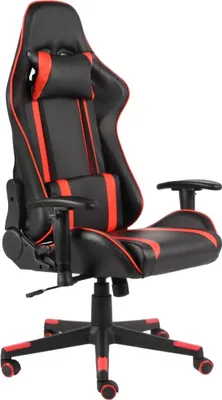 Produktbild von The Living Store Gaming-Stuhl Drehbar Rot PVC