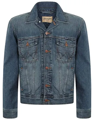 Image de Veste en jean classique Wrangler Homme Mid Stone, Taille:XL, Couleur:Mid Stone