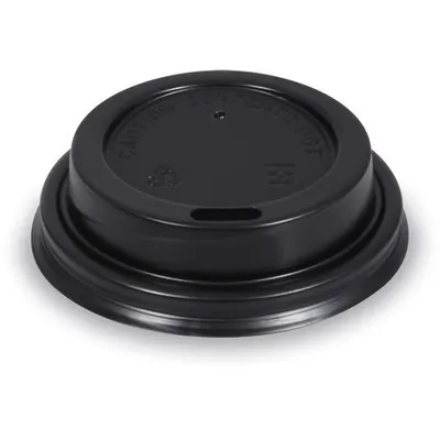Produktbild von 150x Domdeckel schwarz für Pappbecher mit Ø 62mm