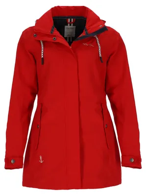 Produktbild von Dry Fashion Damen Funktionsmantel Leer - Funktionsjacke Rot, Größe 36