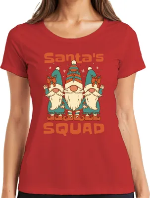 Produktbild von Santa's Squad Schweden Gnome Wichtel - Weihnachten Weihnachtsgeschenk Christmas Damen T-Shirt, Rot, L