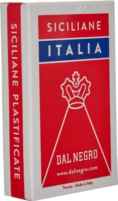 Produktbild von Dal Negro 10072 - Siziliane Italien regionale Spielkarten, Federmäppchen rot, 3 anni to 99 anni