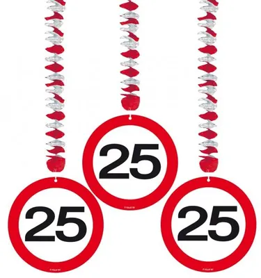 Produktbild von 25. Geburtstag Verkehrsschild Rotorspiralen