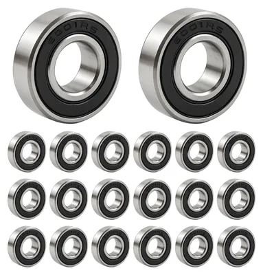 Kugellager 6001-2RS, 12x28x8 mm, 20 Stück, doppelt abgedichtet