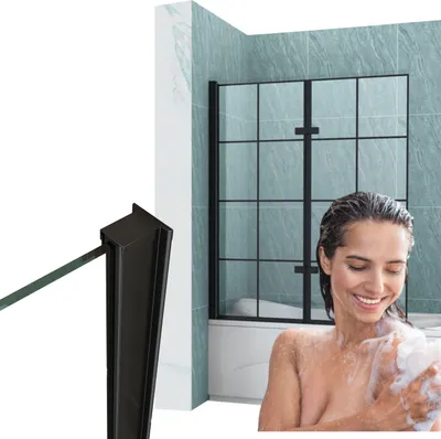 Produktbild von Hamilton Badewannenabdeckung 2-Flügelig 120X150 Fix Schwarz