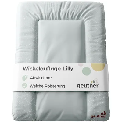 Produktbild von GEUTHER Wickelauflage Lilly | Punkte Grau | 52x72 cm | Abwischbar | Gepolstert | EU