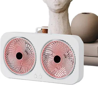 Immagine prodotto di VHV - Ventilatore da campeggio - Ventilatore da campeggio con luce - Ricaricabile tramite USB, silenzioso - Ideale per campeggio, tende, camper