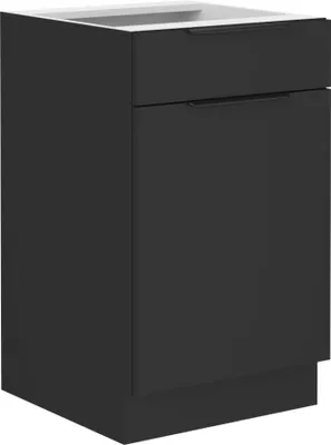 Produktbild von Kondela Unterer Küchenschrank Siber 50 D 1F 1S BB - schwarz
