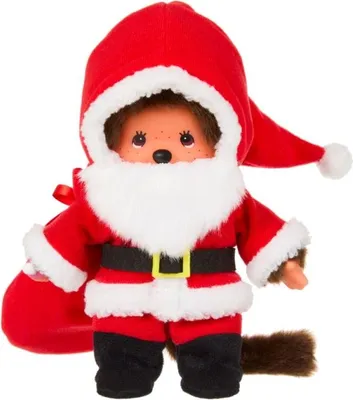 Produktbild von Monchhichi Weihnachtsmann Junge 20 cm - Kuscheltier Spielzeug