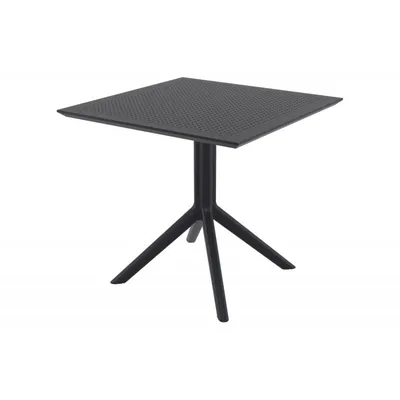 Produktbild von CLP Tisch Sky 80 x 80 cm wetterfest und UV-beständig schwarz