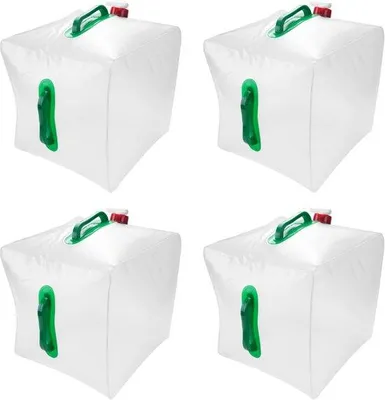 Immagine prodotto di Set da 4 bottiglie pieghevoli da 20 litri, dotate di beccuccio e maniglia