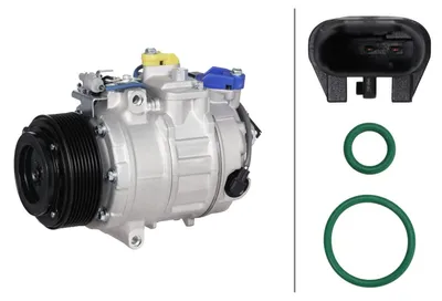 Image de Compresseur de climatisation 12 V, Ø 109 mm, HELLA Thermo-Expertise, compatible notamment avec la BMW Série 4