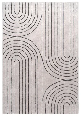 Produktbild von TT Home Wohnzimmer Teppich Kurzflor Geometrisches Design Abstrakte Optik Größe 160x230 cm