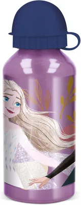 Imagen del producto de Botella de aluminio, 400 ml, a prueba de fugas, ideal para la escuela y los deportes